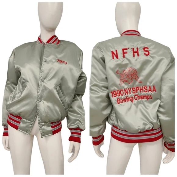 Holloway Bowling Varsity Jacket sz Medium - Picture 3 of 8